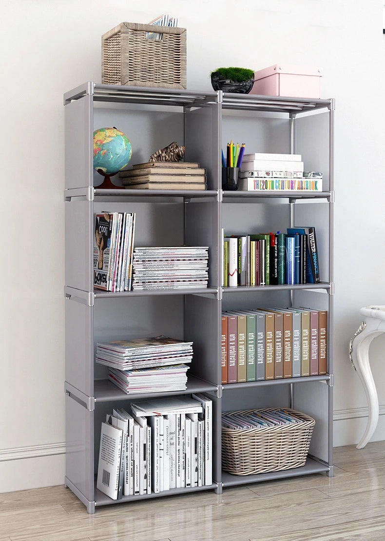 Simple Bookshelf Multi-layer Easy Assembly Bookcase Easy Assembly Book Holder Book Display Rack Book Organizer Debris Rack Shelf