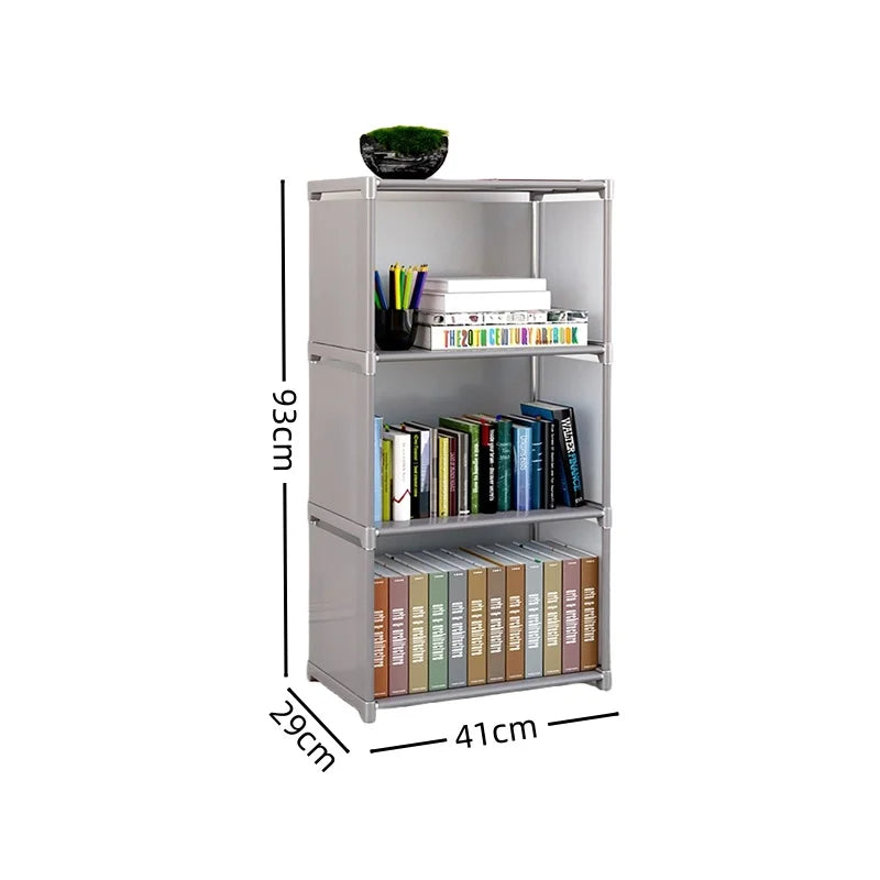 Simple Bookshelf Multi-layer Easy Assembly Bookcase Easy Assembly Book Holder Book Display Rack Book Organizer Debris Rack Shelf