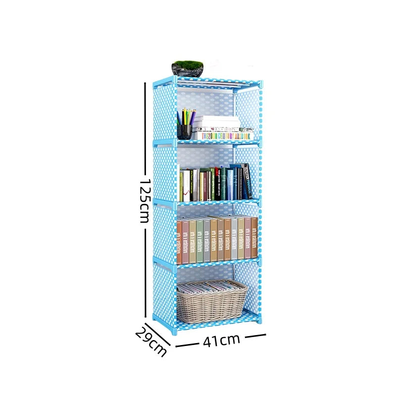 Simple Bookshelf Multi-layer Easy Assembly Bookcase Easy Assembly Book Holder Book Display Rack Book Organizer Debris Rack Shelf