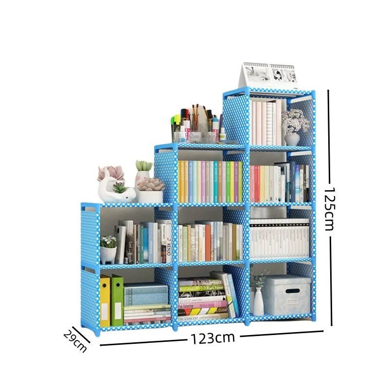 Simple Bookshelf Multi-layer Easy Assembly Bookcase Easy Assembly Book Holder Book Display Rack Book Organizer Debris Rack Shelf