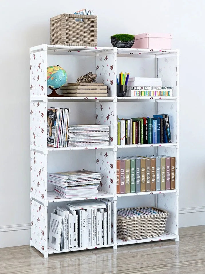 Simple Bookshelf Multi-layer Easy Assembly Bookcase Easy Assembly Book Holder Book Display Rack Book Organizer Debris Rack Shelf