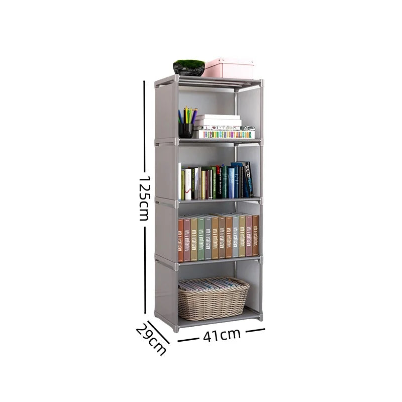 Simple Bookshelf Multi-layer Easy Assembly Bookcase Easy Assembly Book Holder Book Display Rack Book Organizer Debris Rack Shelf