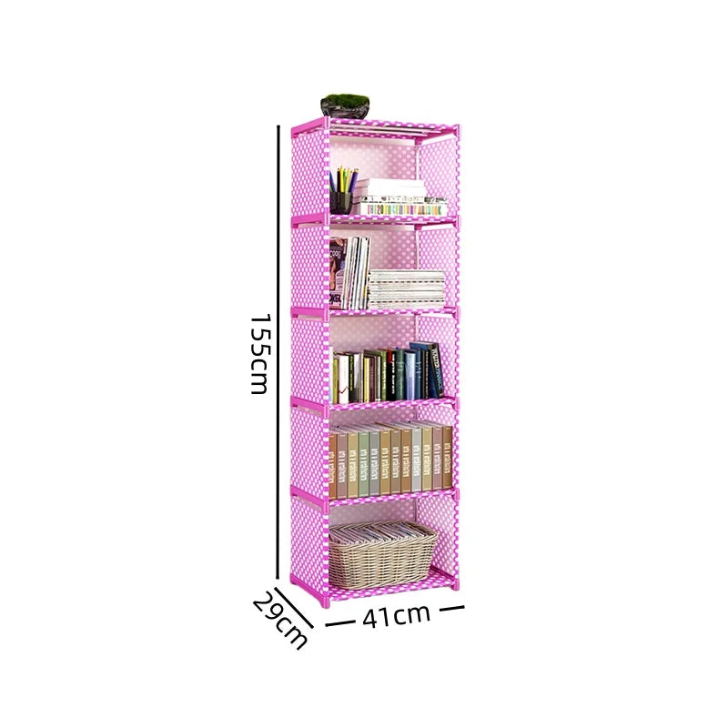 Simple Bookshelf Multi-layer Easy Assembly Bookcase Easy Assembly Book Holder Book Display Rack Book Organizer Debris Rack Shelf