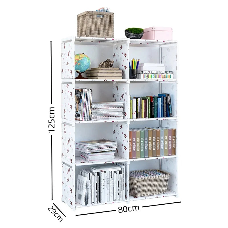 Simple Bookshelf Multi-layer Easy Assembly Bookcase Easy Assembly Book Holder Book Display Rack Book Organizer Debris Rack Shelf