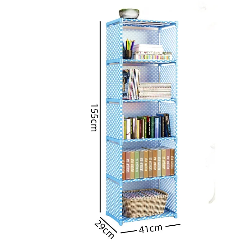 Simple Bookshelf Multi-layer Easy Assembly Bookcase Easy Assembly Book Holder Book Display Rack Book Organizer Debris Rack Shelf