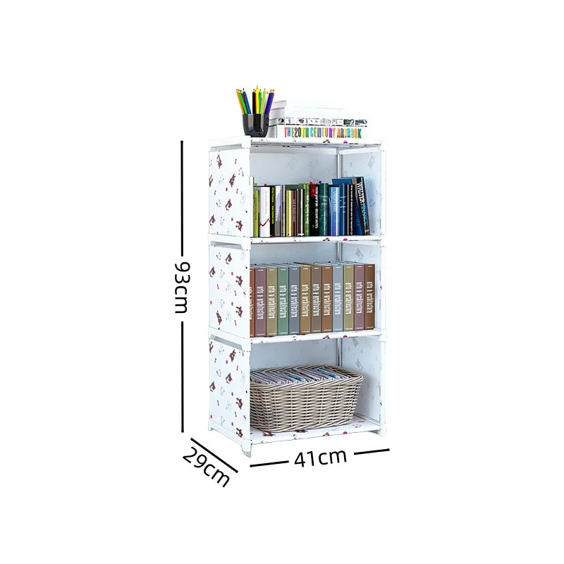 Simple Bookshelf Multi-layer Easy Assembly Bookcase Easy Assembly Book Holder Book Display Rack Book Organizer Debris Rack Shelf