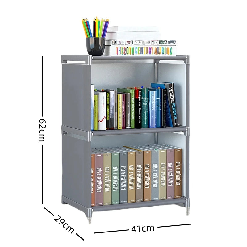Simple Bookshelf Multi-layer Easy Assembly Bookcase Easy Assembly Book Holder Book Display Rack Book Organizer Debris Rack Shelf
