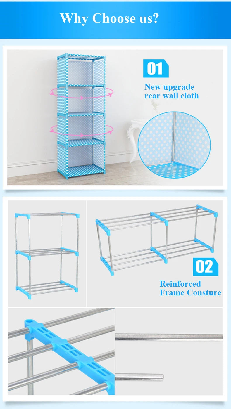 Simple Bookshelf Multi-layer Easy Assembly Bookcase Easy Assembly Book Holder Book Display Rack Book Organizer Debris Rack Shelf