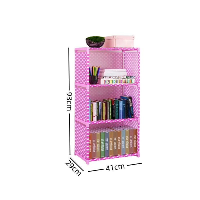 Simple Bookshelf Multi-layer Easy Assembly Bookcase Easy Assembly Book Holder Book Display Rack Book Organizer Debris Rack Shelf