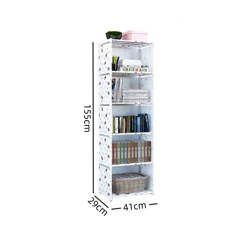 Simple Bookshelf Multi-layer Easy Assembly Bookcase Easy Assembly Book Holder Book Display Rack Book Organizer Debris Rack Shelf