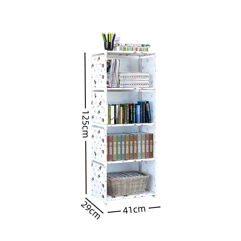 Simple Bookshelf Multi-layer Easy Assembly Bookcase Easy Assembly Book Holder Book Display Rack Book Organizer Debris Rack Shelf
